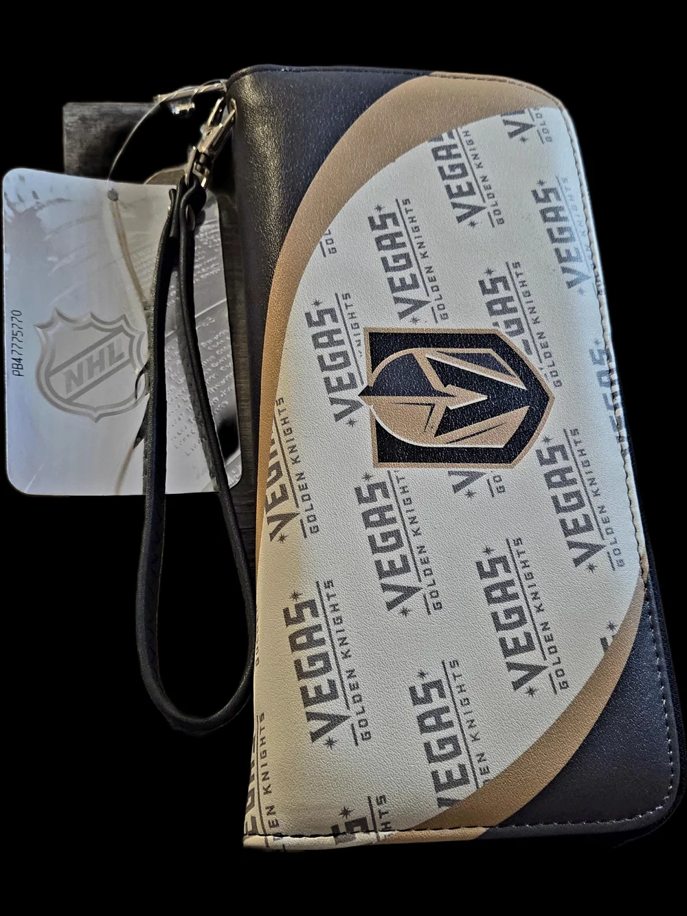 Vegas Golden Knights Wristlet Wallet - White & Gold
